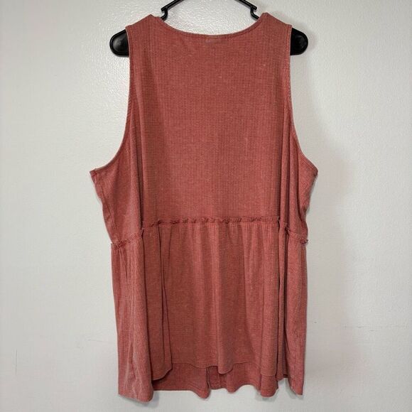 Torrid Pink Flowy Button Up Stretchy Baby Doll Tank Top - Picture 3 of 5